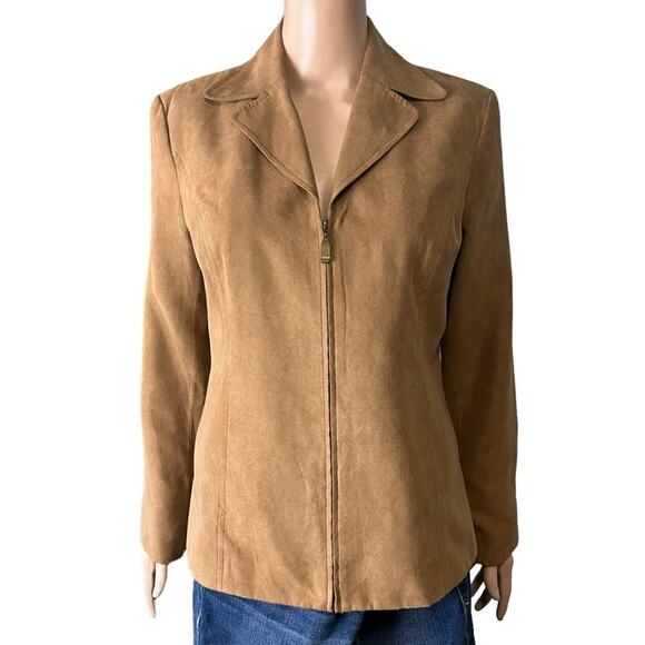 Preswick & Moore Jackets & Blazers - Preswick & Moore Faux Suede Full Zip Blazer 6 Career Date Night Business Preppy